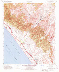 Las Pulgas Canyon California Historical topographic map, 1:24000 scale, 7.5 X 7.5 Minute, Year 1968