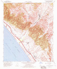 Las Pulgas Canyon California Historical topographic map, 1:24000 scale, 7.5 X 7.5 Minute, Year 1968
