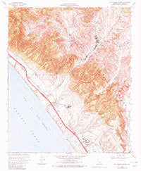 Las Pulgas Canyon California Historical topographic map, 1:24000 scale, 7.5 X 7.5 Minute, Year 1968
