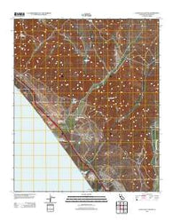 Las Pulgas Canyon California Historical topographic map, 1:24000 scale, 7.5 X 7.5 Minute, Year 2012