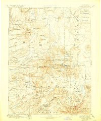 Lassen Peak California Historical topographic map, 1:250000 scale, 1 X 1 Degree, Year 1894