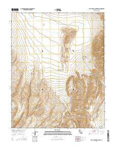 Last Chance Range SW California Current topographic map, 1:24000 scale, 7.5 X 7.5 Minute, Year 2015
