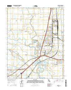 Lathrop California Current topographic map, 1:24000 scale, 7.5 X 7.5 Minute, Year 2015