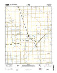 Laton California Current topographic map, 1:24000 scale, 7.5 X 7.5 Minute, Year 2015