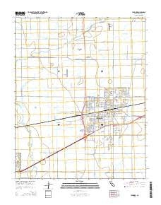 Lemoore California Current topographic map, 1:24000 scale, 7.5 X 7.5 Minute, Year 2015