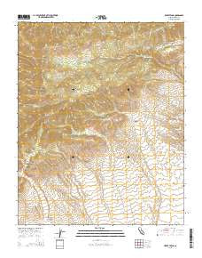 Liebre Twins California Current topographic map, 1:24000 scale, 7.5 X 7.5 Minute, Year 2015