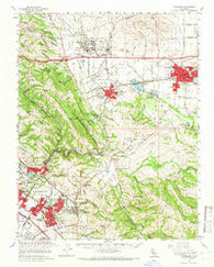 Livermore California Historical topographic map, 1:62500 scale, 15 X 15 Minute, Year 1961