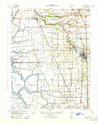 Lodi California Historical topographic map, 1:62500 scale, 15 X 15 Minute, Year 1942