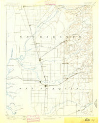 Lodi California Historical topographic map, 1:125000 scale, 30 X 30 Minute, Year 1894