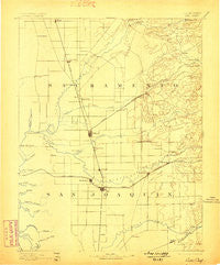 Lodi California Historical topographic map, 1:125000 scale, 30 X 30 Minute, Year 1894