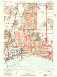 Long Beach California Historical topographic map, 1:24000 scale, 7.5 X 7.5 Minute, Year 1949