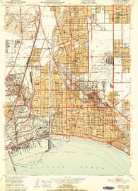 Long Beach California Historical topographic map, 1:24000 scale, 7.5 X 7.5 Minute, Year 1949
