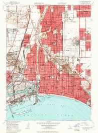 Long Beach California Historical topographic map, 1:24000 scale, 7.5 X 7.5 Minute, Year 1949