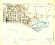 Long Beach California Historical topographic map, 1:24000 scale, 7.5 X 7.5 Minute, Year 1925