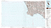 Long Beach California Historical topographic map, 1:100000 scale, 30 X 60 Minute, Year 1981