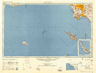 Long Beach California Historical topographic map, 1:250000 scale, 1 X 2 Degree, Year 1957