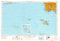 Long Beach California Historical topographic map, 1:250000 scale, 1 X 2 Degree, Year 1957