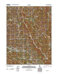Longvale California Historical topographic map, 1:24000 scale, 7.5 X 7.5 Minute, Year 2012