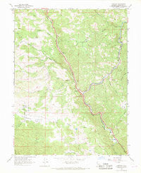 Longvale California Historical topographic map, 1:24000 scale, 7.5 X 7.5 Minute, Year 1966