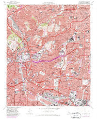 Los Angeles California Historical topographic map, 1:24000 scale, 7.5 X 7.5 Minute, Year 1966