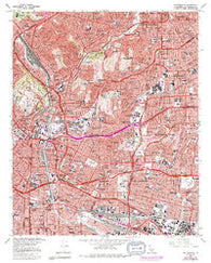 Los Angeles California Historical topographic map, 1:24000 scale, 7.5 X 7.5 Minute, Year 1966