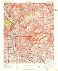 Los Angeles California Historical topographic map, 1:24000 scale, 7.5 X 7.5 Minute, Year 1953
