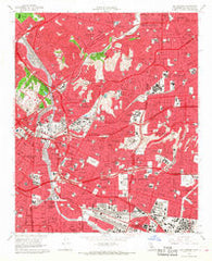 Los Angeles California Historical topographic map, 1:24000 scale, 7.5 X 7.5 Minute, Year 1966