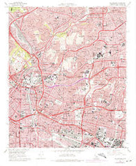 Los Angeles California Historical topographic map, 1:24000 scale, 7.5 X 7.5 Minute, Year 1966