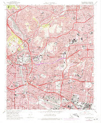 Los Angeles California Historical topographic map, 1:24000 scale, 7.5 X 7.5 Minute, Year 1966