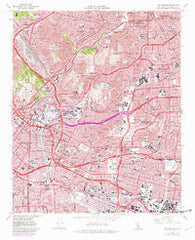 Los Angeles California Historical topographic map, 1:24000 scale, 7.5 X 7.5 Minute, Year 1966