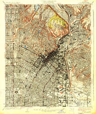 Los Angeles California Historical topographic map, 1:24000 scale, 7.5 X 7.5 Minute, Year 1928
