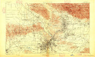 Los Angeles California Historical topographic map, 1:62500 scale, 15 X 15 Minute, Year 1900