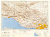 Los Angeles California Historical topographic map, 1:250000 scale, 1 X 2 Degree, Year 1955