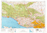 Los Angeles California Historical topographic map, 1:250000 scale, 1 X 2 Degree, Year 1959