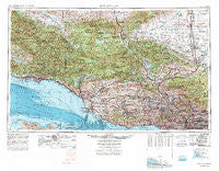 Los Angeles California Historical topographic map, 1:250000 scale, 1 X 2 Degree, Year 1975