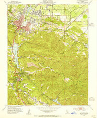 Los Gatos California Historical topographic map, 1:24000 scale, 7.5 X 7.5 Minute, Year 1953