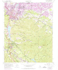 Los Gatos California Historical topographic map, 1:24000 scale, 7.5 X 7.5 Minute, Year 1953
