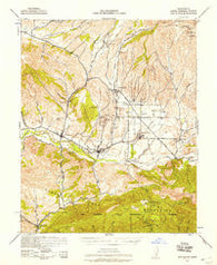 Los Olivos California Historical topographic map, 1:62500 scale, 15 X 15 Minute, Year 1942