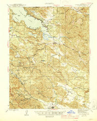 Lower Lake California Historical topographic map, 1:62500 scale, 15 X 15 Minute, Year 1945