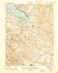 Lower Lake California Historical topographic map, 1:62500 scale, 15 X 15 Minute, Year 1945
