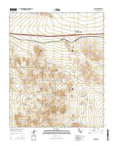Ludlow California Current topographic map, 1:24000 scale, 7.5 X 7.5 Minute, Year 2015