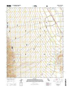Manzanar California Current topographic map, 1:24000 scale, 7.5 X 7.5 Minute, Year 2015