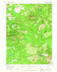 Manzanita Lake California Historical topographic map, 1:62500 scale, 15 X 15 Minute, Year 1956