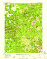 Manzanita Lake California Historical topographic map, 1:62500 scale, 15 X 15 Minute, Year 1956