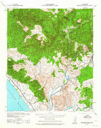 Margarita Peak California Historical topographic map, 1:62500 scale, 15 X 15 Minute, Year 1954
