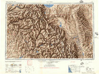 Mariposa California Historical topographic map, 1:250000 scale, 1 X 2 Degree, Year 1947