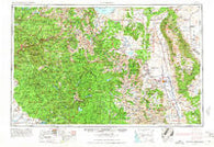 Mariposa California Historical topographic map, 1:250000 scale, 1 X 2 Degree, Year 1957