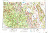 Mariposa California Historical topographic map, 1:250000 scale, 1 X 2 Degree, Year 1957