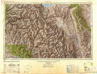 Mariposa California Historical topographic map, 1:250000 scale, 1 X 2 Degree, Year 1947