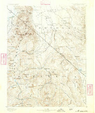 Markleeville California Historical topographic map, 1:125000 scale, 30 X 30 Minute, Year 1891